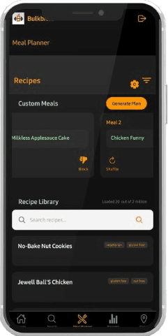 App Interface Showcasing Calorie Tracking